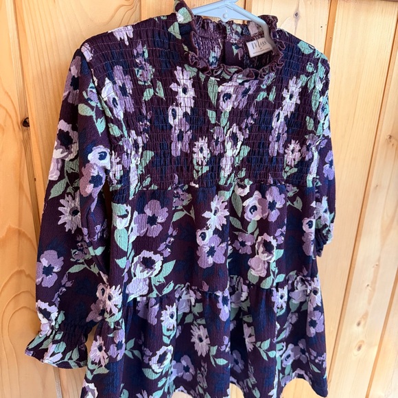 Floral Kids Top - Purple and Green - Picture 4 of 4